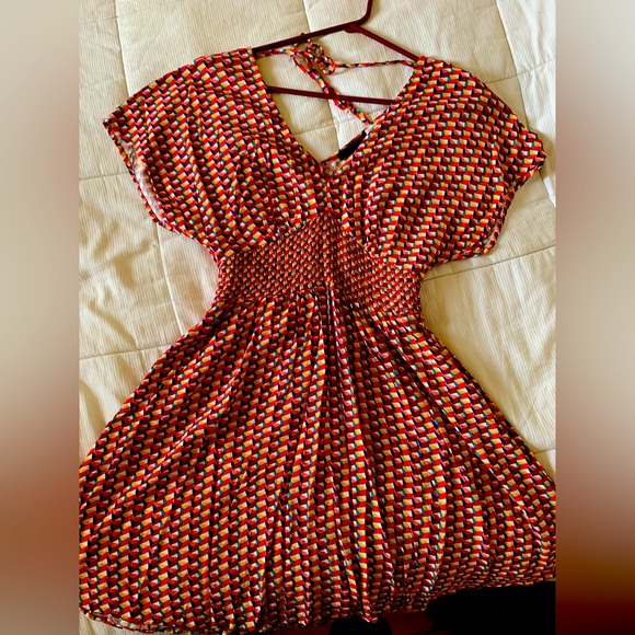 Red fit and flare dress - Picture 2 of 4